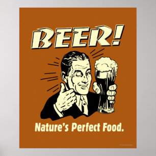 bier: Perfect food van Natuur Poster
