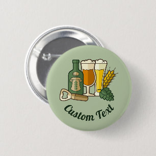 Bier-pictogrammen Button