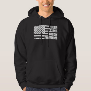 Bier Pistolen Bacon Freedom America Hoodie