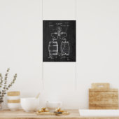 Bier Pomp Patent Poster (Keuken)