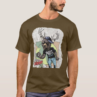 Bier? Pong Funny Beer Deer Hybrid T-shirt