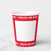 Bier Pong Truth of Dare Party Game DARE Papieren Bekers (Achterkant)