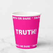 Bier Pong Waarheid of Dare Party Game Roze Papieren Bekers (Voorkant)