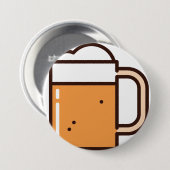 bier ronde button 7,6 cm (Voorkant /achterkant)