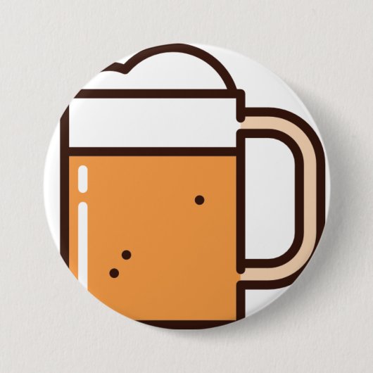 bier ronde button 7,6 cm (Voorkant)