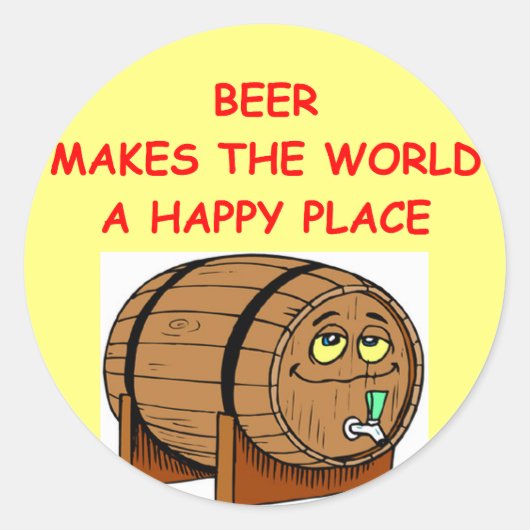 bier ronde sticker (Voorkant)