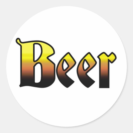 Bier Ronde Sticker (Voorkant)
