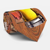 Bier, schoten en kunst! stropdas (Opgerold)