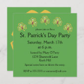 Bier & Shamrock uitnodiging (Voorkant / Achterkant)