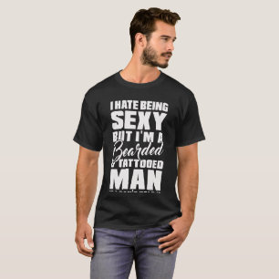 Bier T Shirt Ik ben een gekaard en getatoeëerd Ma