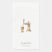 Bier Tap Bruiloft Servet (Voorkant)
