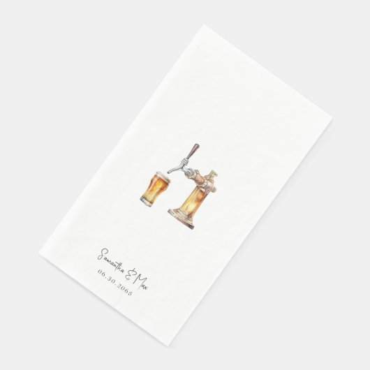 Bier Tap Bruiloft Servet (Hoek)