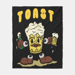Bier Toast Mascotte Fleece Deken
