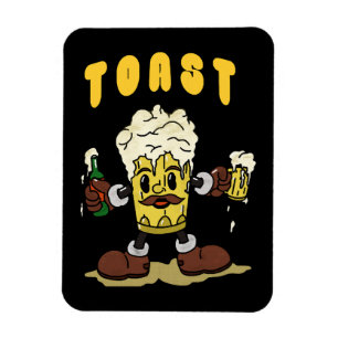 Bier Toast Mascotte Magneet