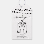 Bier Toast Wedding Hartelijk dank - Rustic Kraft Cadeaulabel (Voorkant)