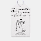 Bier Toast Wedding Hartelijk dank - Rustic Kraft Cadeaulabel (Achterkant)