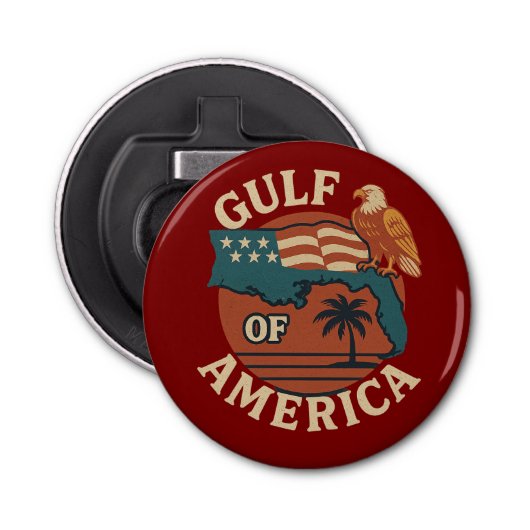 Bier uit de Golf van Amerika Button Flesopener (Voorkant)