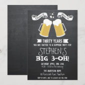 bier uitnodiging/krijtbord bier uitnodiging (Voorkant / Achterkant)