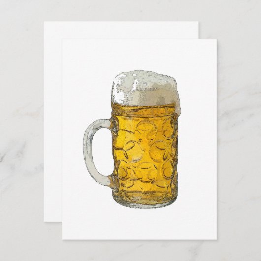 Bier uitnodigingen - Bier uitnodigingen (Voorkant / Achterkant)