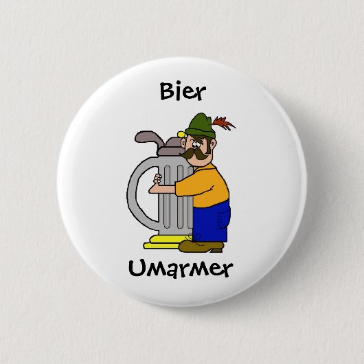 Bier Umarmer-Buttonnen (Beer Hugger) Ronde Button 5,7 Cm (Voorkant)