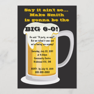 Bier verjaardagsfeest uitnodiging