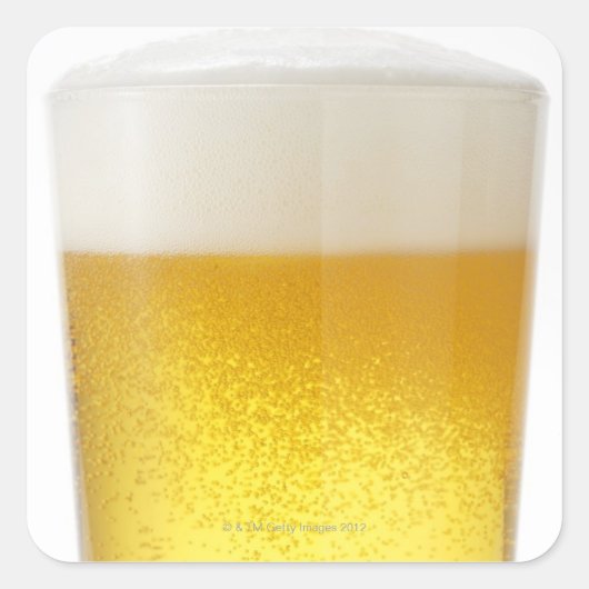 Bier Vierkante Sticker (Voorkant)