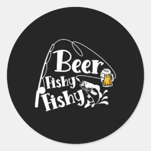 Bier Vis Vis Grappig Vissen Alcohol Liefhebber Cit Ronde Sticker