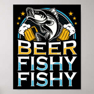 Bier Vis Vis Vis Visser Visserij Liefhebber Visser Poster