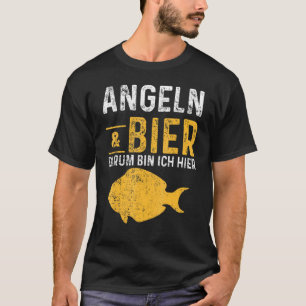 Bier Vissen Vis Vissen Hengel Aas T-shirt