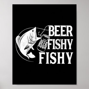 Bier Vissen Vissen Grappig Vissen Poster