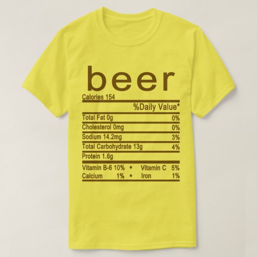 bier Voedingsvet etiket T-shirt (Design voorkant)