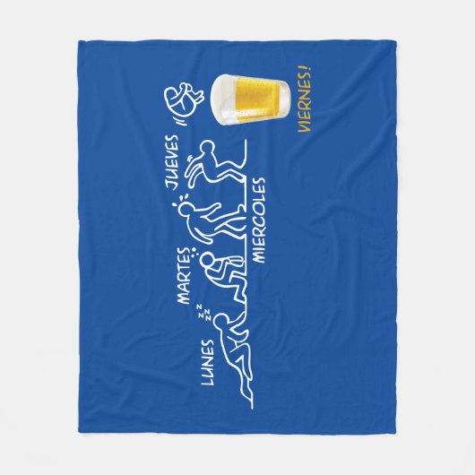 Bier-volutie Fleece Deken (Voorkant)