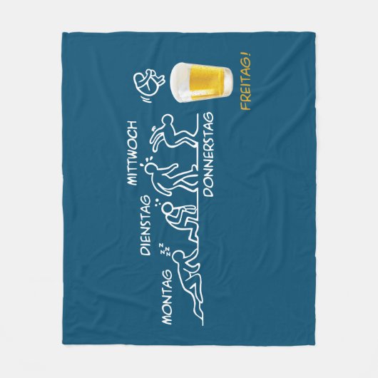 Bier-volutie Fleece Deken (Voorkant)