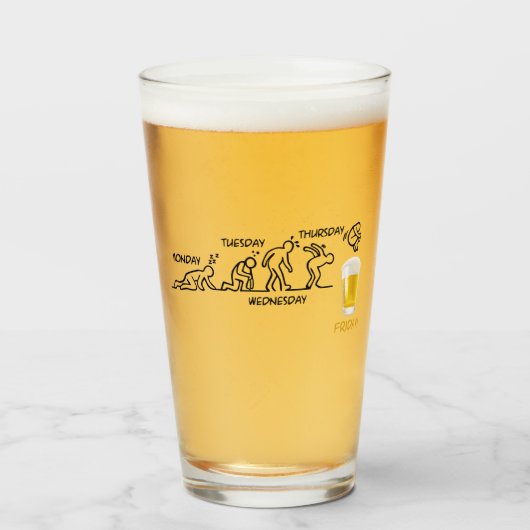 Bier-volutie Glas (Voorkant gevuld)