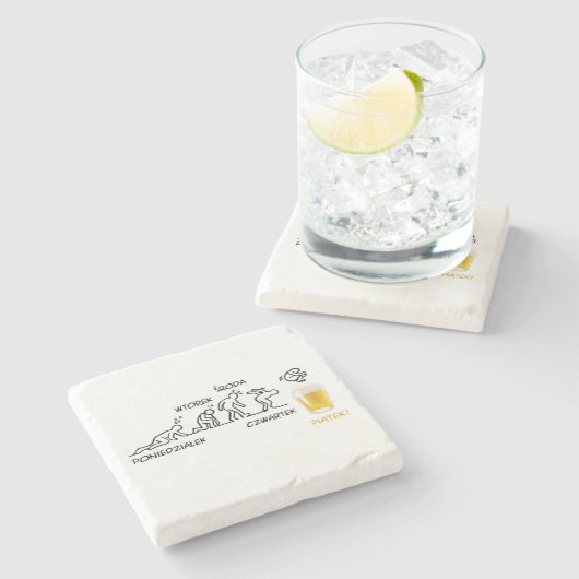 Bier-volutie Stenen Onderzetter (Zijkant)