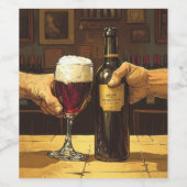 Bier vs wijn etiket (Enkel label)