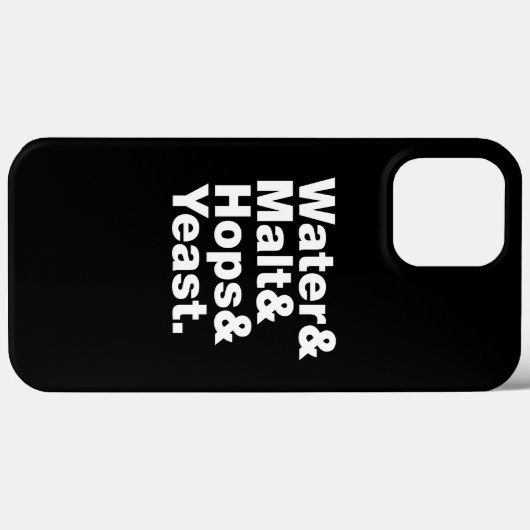 Bier = Water, mout, hop en gist. Case-Mate iPhone Case (Achterkant (horizontaal))