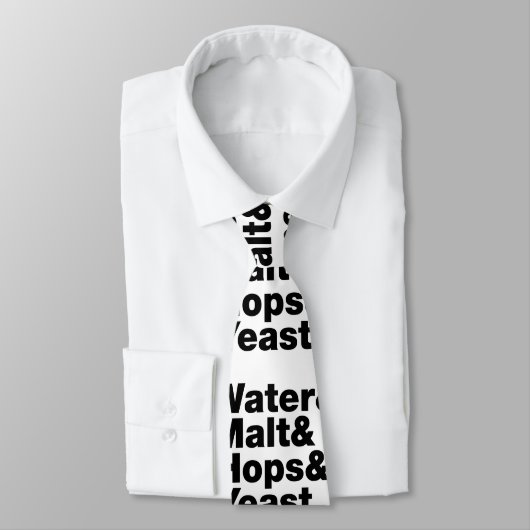 Bier = Water, mout, hop en gist. Stropdas (Gebonden)