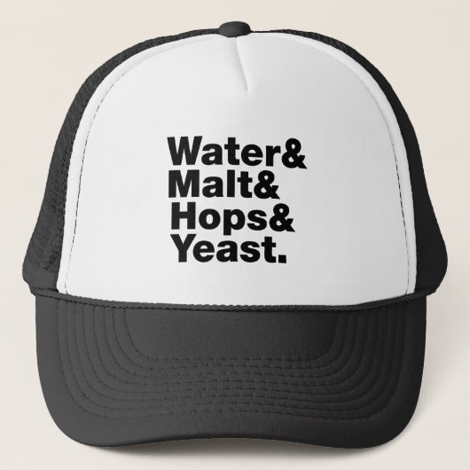 Bier = Water, mout, hop en gist. Trucker Pet (Voorkant)