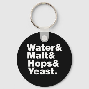 Bier = Water & Mout & Hop & Gist. Sleutelhanger