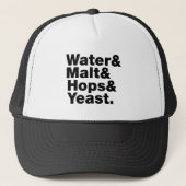 Bier = Water & Mout & Hop & Gist. Trucker Pet (Voorkant)