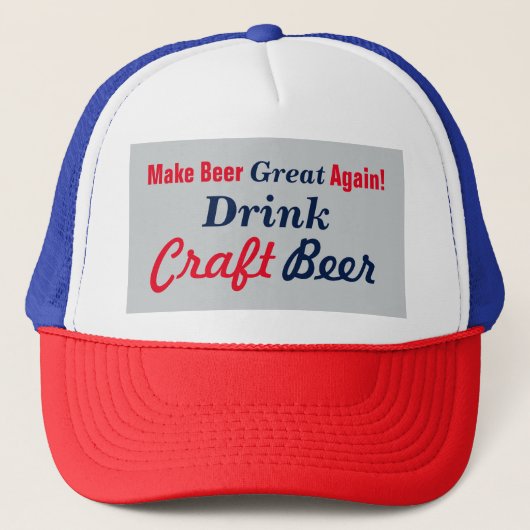 Bier weer geweldig maken - Grijs 2 Trucker Pet (Voorkant)