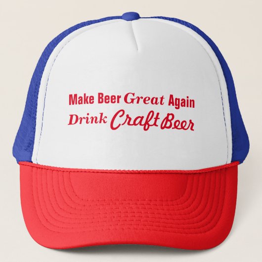 Bier weer geweldig maken - Rode tekst Trucker Pet (Voorkant)