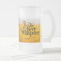 Bier Whisperer Frosted Glass Beer Mok
