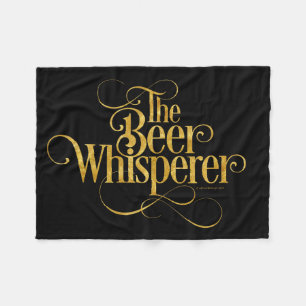 Bier Whisperer (goud) Fleece Deken