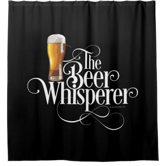 Bier Whisperer (goud) Shower Curtain Douchegordijn (Voorkant)