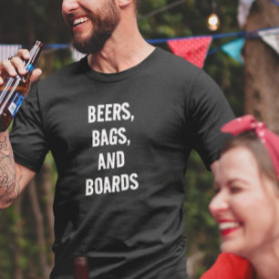 Bier Zakken en Planken Corn Hole Spel T-shirt