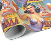  Bier Zomer Pin Up Cadeaupapier (Rol Hoek)