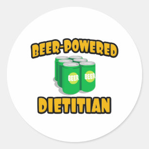 bieraangedreven diëtist ronde sticker