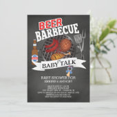 Bierbarbecue Baby Talk Baby shower Kaart (Staand voorkant)